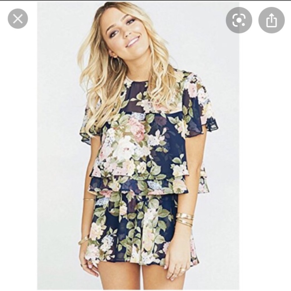 Show Me Your Mumu Floral Chiffon Flowy shorts
